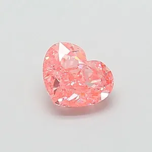 1.32ct HEART Fancy Vivid Pink VVS2 Coloured Lab diamond