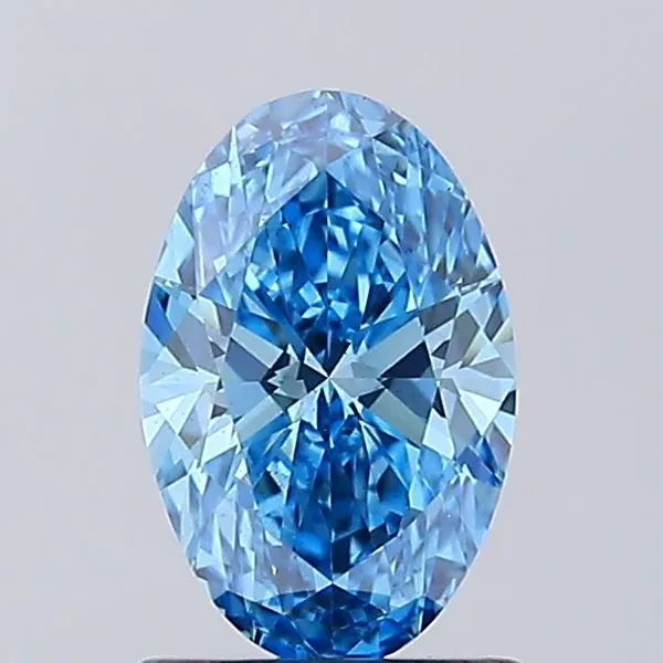 1.01ct OVAL Fancy Vivid Blue VS2 Coloured Lab diamond