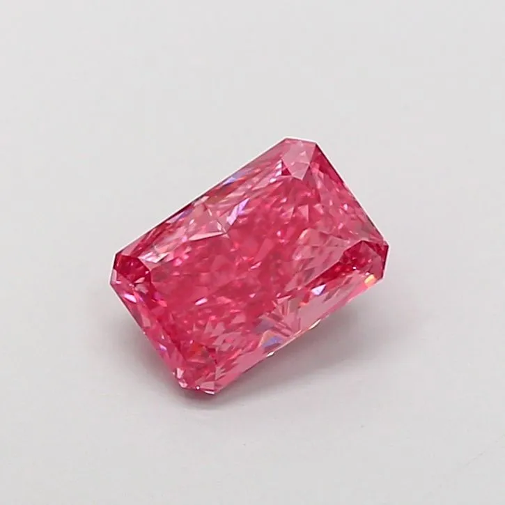 1.30ct RADIANT Fancy Vivid Pink VS2 Coloured Lab diamond