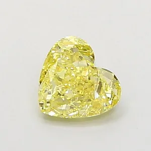 1.27ct HEART Fancy Intense Yellow VS2 Coloured Lab diamond