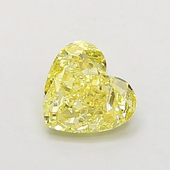 1.27ct HEART Fancy Intense Yellow VS2 Coloured Lab diamond