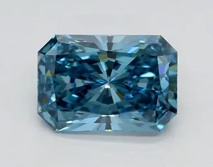 1.22ct RADIANT Fancy Vivid Blue VVS2 Coloured Lab diamond