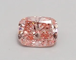 0.57ct CUSHION Fancy Vivid Pink VVS2 Coloured Lab diamond