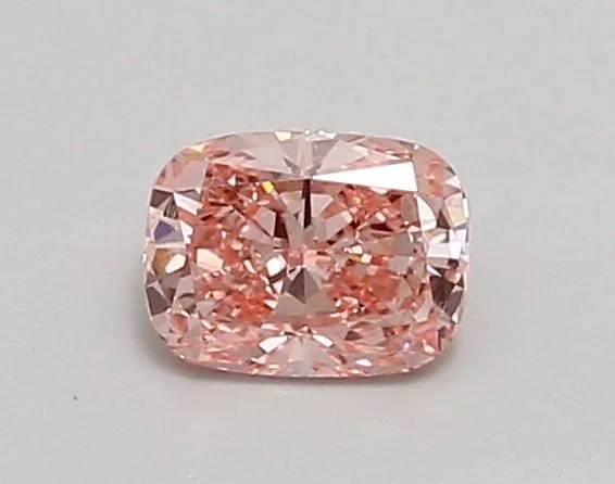 0.57ct CUSHION Fancy Vivid Pink VVS2 Coloured Lab diamond
