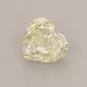 0.55ct HEART Fancy Light Yellow VVS2 Coloured Lab diamond