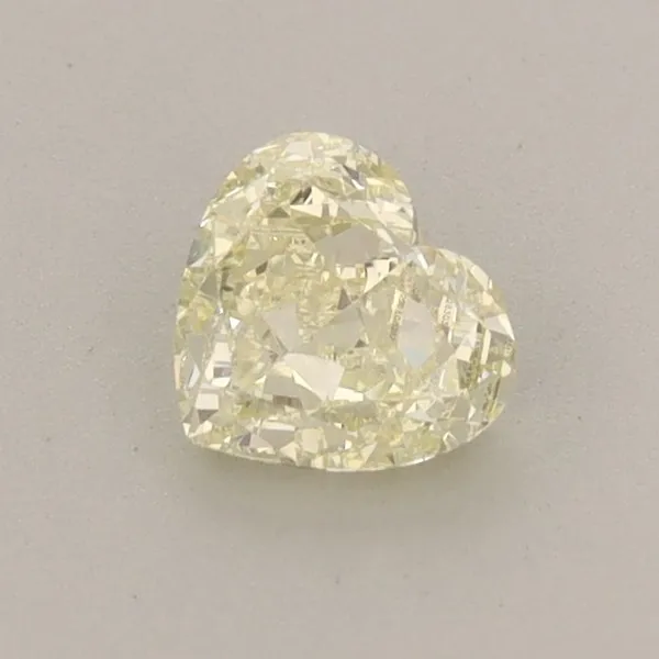 0.55ct HEART Fancy Light Yellow VVS2 Coloured Lab diamond
