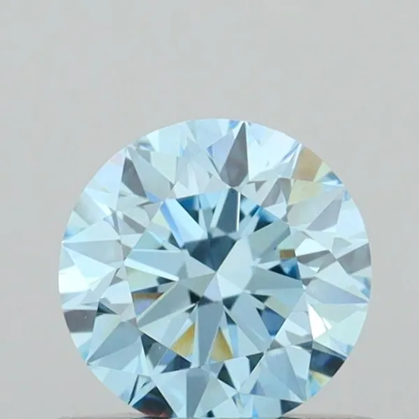 0.55ct ROUND Fancy Vivid Blue VS1 Coloured Lab diamond
