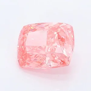 1ct CUSHION Fancy Vivid Pink VVS2 Coloured Lab diamond