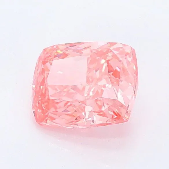 1ct CUSHION Fancy Vivid Pink VVS2 Coloured Lab diamond
