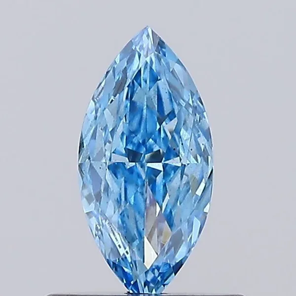0.51ct MARQUISE Fancy Vivid Blue VS2 Coloured Lab diamond