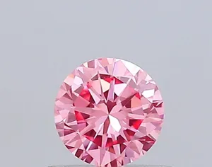 0.51ct ROUND Fancy Vivid Pink VVS2 Coloured Lab diamond