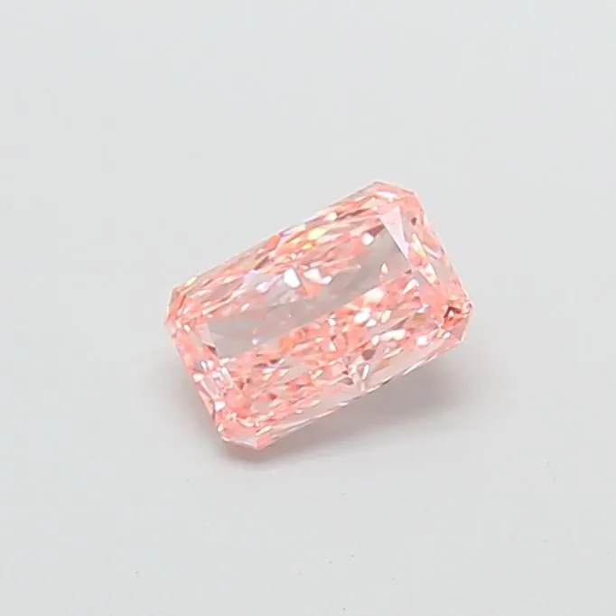 1.07ct RADIANT Fancy Vivid Pink VVS2 Coloured Lab diamond