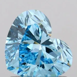 1.01ct HEART Fancy Vivid Blue VS1 Coloured Lab diamond