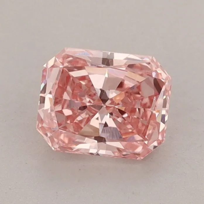 0.89ct RADIANT Fancy Vivid Pink VS1 Coloured Lab diamond