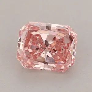 0.89ct RADIANT Fancy Vivid Pink VS1 Coloured Lab diamond