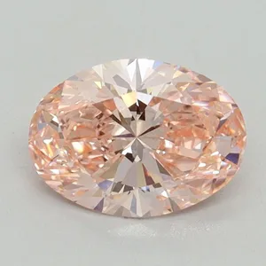 0.92ct OVAL Fancy Vivid Pink VS1 Coloured Lab diamond