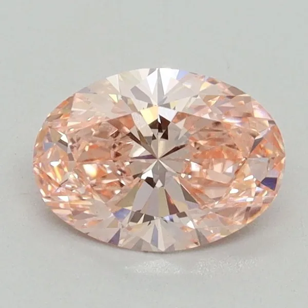 0.92ct OVAL Fancy Vivid Pink VS1 Coloured Lab diamond