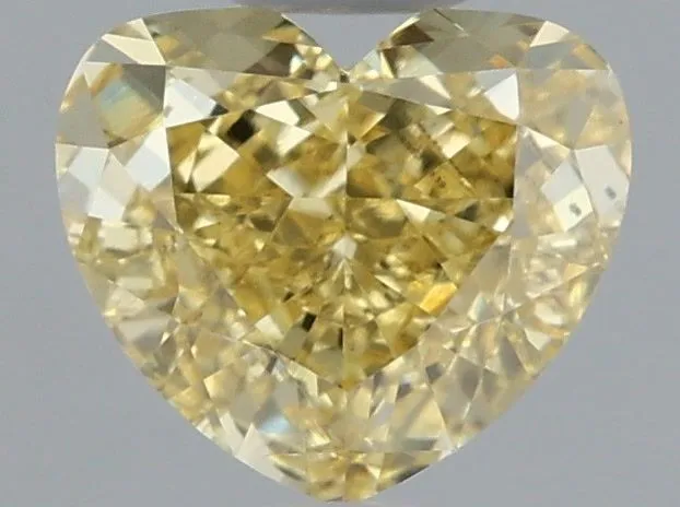 1.55ct HEART Fancy Intense Yellow VS1 Coloured Lab diamond