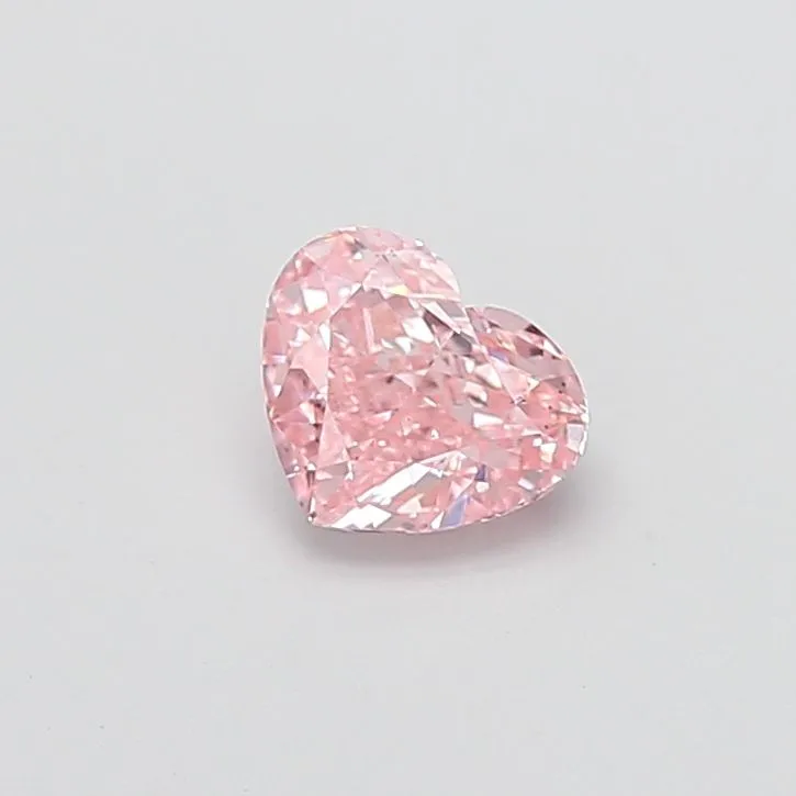 1.11ct HEART Fancy Vivid Pink SI1 Coloured Lab diamond