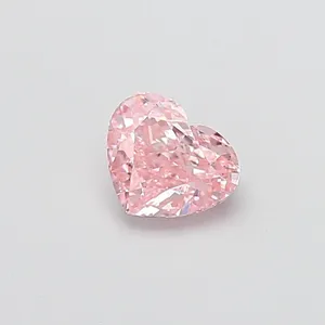 1.11ct HEART Fancy Vivid Pink SI1 Coloured Lab diamond