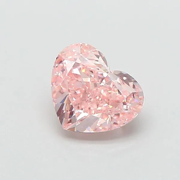 1.06ct HEART Fancy Intense Pink VS1 Coloured Lab diamond