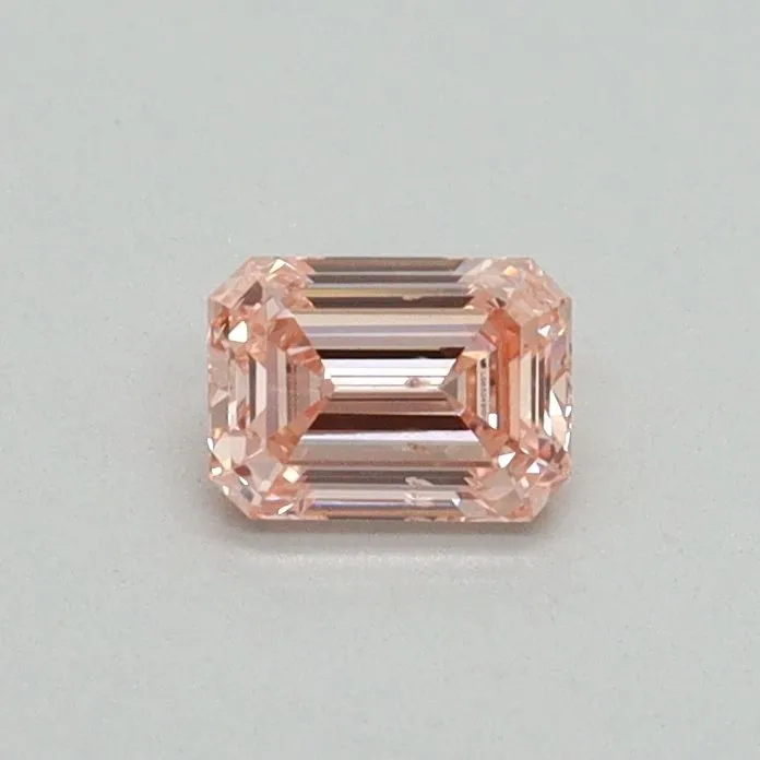 0.31ct EMERALD Fancy Intense Pink SI1 Coloured Lab diamond