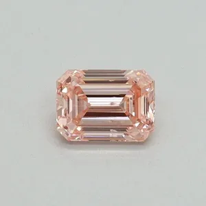0.31ct EMERALD Fancy Intense Pink SI1 Coloured Lab diamond
