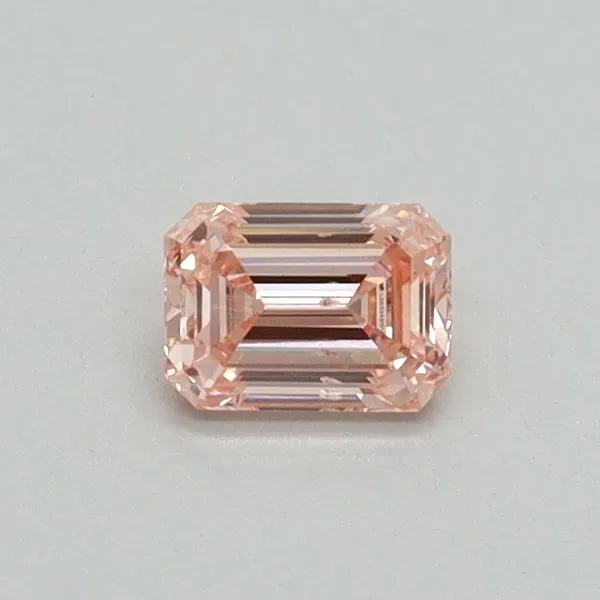 0.31ct EMERALD Fancy Intense Pink SI1 Coloured Lab diamond
