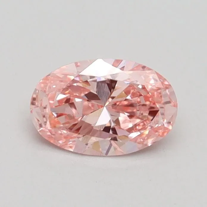 0.52ct OVAL Fancy Intense Pink VVS2 Coloured Lab diamond