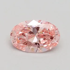 0.52ct OVAL Fancy Intense Pink VVS2 Coloured Lab diamond