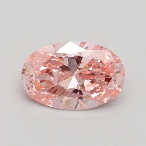 0.52ct OVAL Fancy Intense Pink VVS2 Coloured Lab diamond