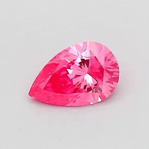 0.31ct PEAR Fancy Vivid Pink VVS2 Coloured Lab diamond