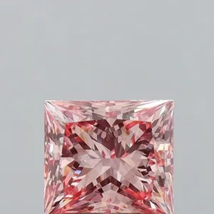 1.19ct PRINCESS Fancy Intense Pink SI1 Coloured Lab diamond