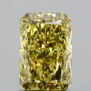 1.18ct RADIANT Fancy Vivid Gray Yellow VS2 Coloured Lab diamond