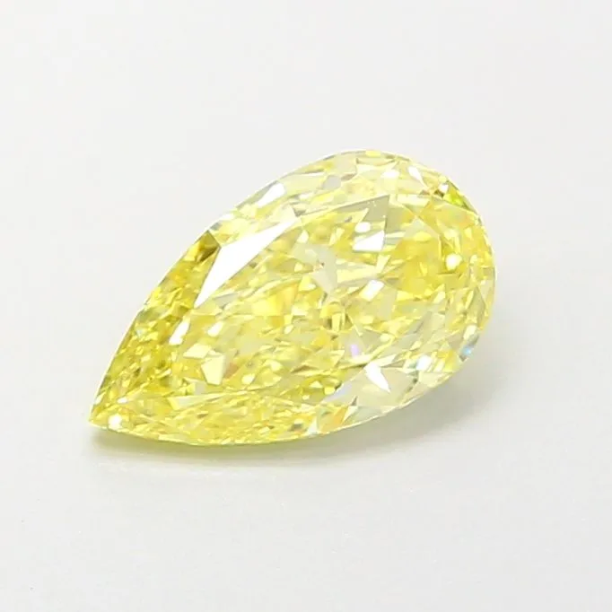 0.83ct PEAR Fancy Intense Yellow VS1 Coloured Lab diamond