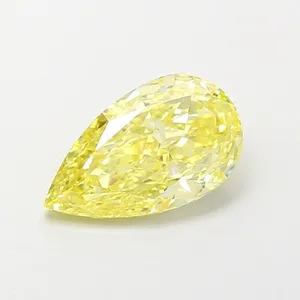 0.83ct PEAR Fancy Intense Yellow VS1 Coloured Lab diamond