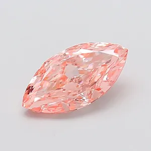2.06ct MARQUISE Fancy Intense Orangey Pink VS1 Coloured Lab diamond