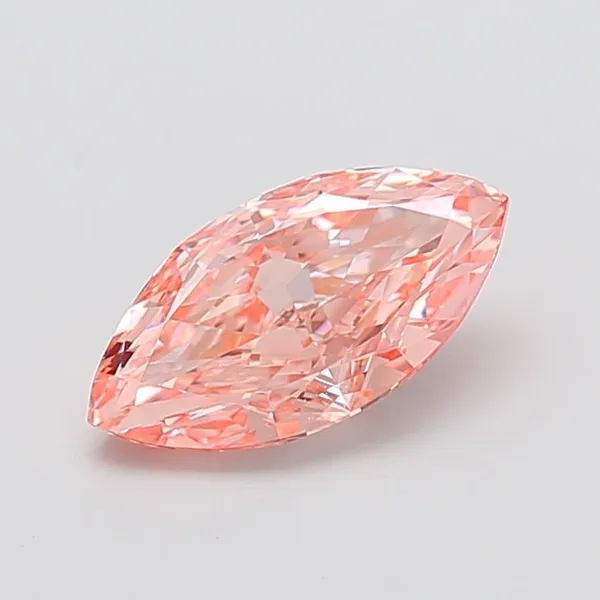 2.06ct MARQUISE Fancy Intense Orangey Pink VS1 Coloured Lab diamond