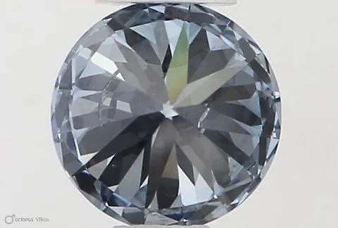 0.5ct ROUND Fancy Intense Blue SI2 Coloured Lab diamond