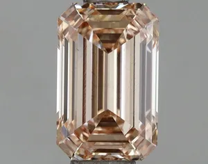 1.13ct EMERALD Fancy Brown Pink VS2 Coloured Lab diamond