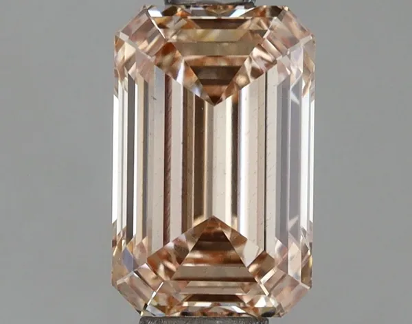 1.13ct EMERALD Fancy Brown Pink VS2 Coloured Lab diamond