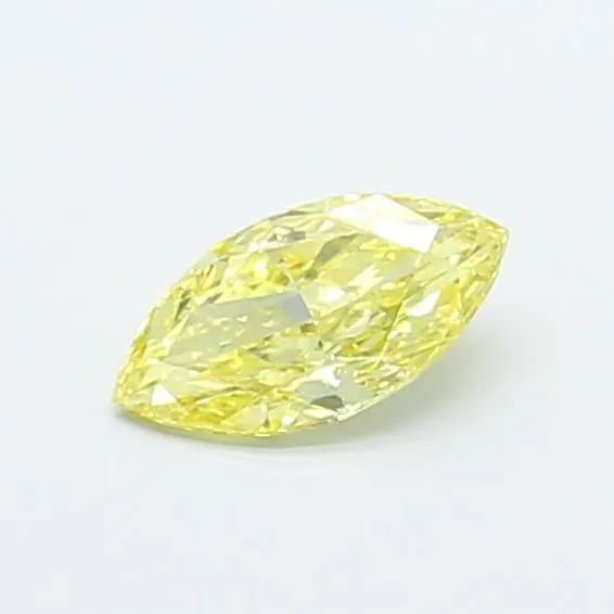 0.67ct MARQUISE Fancy Intense Yellow VVS2 Coloured Lab diamond
