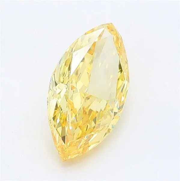 1.79ct MARQUISE Fancy Intense Yellow VS2 Coloured Lab diamond