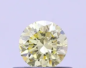 0.38ct ROUND Fancy Light Yellow VVS2 Coloured Lab diamond