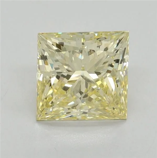 1.59ct PRINCESS Fancy Intense Yellow VS1 Coloured Lab diamond