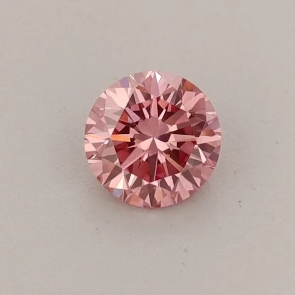 0.35ct ROUND Fancy Vivid Pink VS1 Coloured Lab diamond