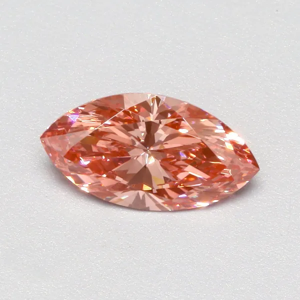 0.8ct MARQUISE Fancy Vivid Pink VS1 Coloured Lab diamond