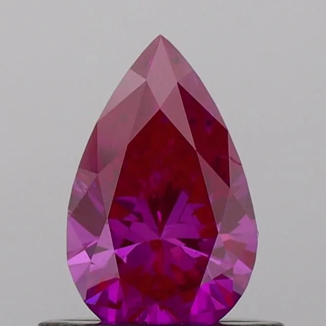 0.58ct PEAR Fancy Deep Pink SI1 Coloured Lab diamond