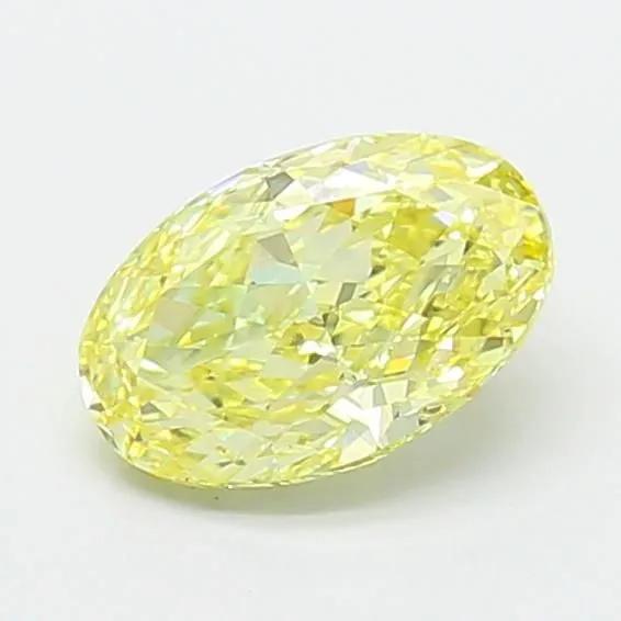 1.10ct OVAL Fancy Yellow VS1 Coloured Lab diamond