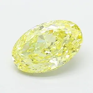 1.1ct OVAL Fancy Yellow VS1 Coloured Lab diamond